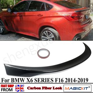 Magickit For Bmw X6 F16 & X6m F86 M Performance Boot Trunk Lip Spoiler Carbon Fibre Look Magickit For Bmw X6 F16 & X6m F86 M Performance Boot Trunk Lip Spoiler Carbon Fibre Look