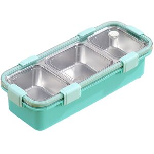 Sodial 2x(3 Compartment Lunch Box, Stainless Steel Bento Box, Portable Food8854 Sodial 2x(3 Compartment Lunch Box, Stainless Steel Bento Box, Portable Food8854