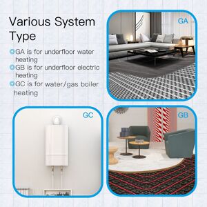 Wifi Thermostat Smart Programmable Temperature Controller 95‑240v Black♫ Wifi Thermostat Smart Programmable Temperature Controller 95‑240v Black♫