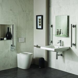 Ideal Standard Doc M Pack Btw Disabled Toilet And 600mm Basin White Ideal Standard Doc M Pack Btw Disabled Toilet And 600mm Basin White