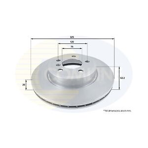 Comline Coated Brake Disc Front Axle To Fit Bmw X3 04->11 Comline Coated Brake Disc Front Axle To Fit Bmw X3 04->11