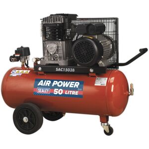 Thatcable 50 Litre Mobile Belt Drive Air Compressor - 3hp Motor - Quick Release Coupling Thatcable 50 Litre Mobile Belt Drive Air Compressor - 3hp Motor - Quick Release Coupling