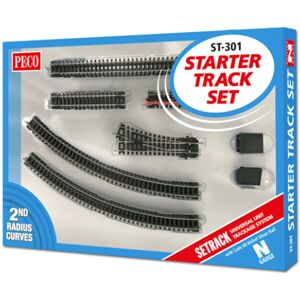 Peco St-301 Starter Track Set 2nd Radius Curves Setrack N Gauge Track Peco St-301 Starter Track Set 2nd Radius Curves Setrack N Gauge Track