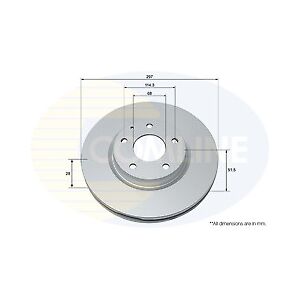 Comline Coated Brake Disc Front Axle To Fit Mazda 6 12->, 626 / Cronos / Ms6 92->97, Cx- Comline Coated Brake Disc Front Axle To Fit Mazda 6 12->, 626 / Cronos / Ms6 92->97, Cx-