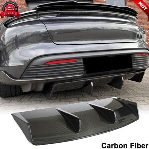 Carmotoring Dry Carbon Fiber Rear Bumper Diffuser Lip Spoiler For Porsche Taycan 9j1 Turbo S Carmotoring Dry Carbon Fiber Rear Bumper Diffuser Lip Spoiler For Porsche Taycan 9j1 Turbo S
