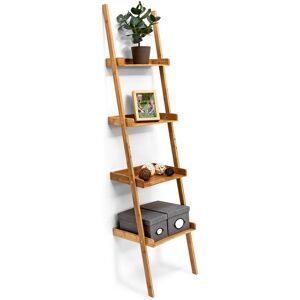 Relaxdays Ladder Shelving Unit Bamboo Bookcase Wall Leaning Shelf 4 Tiers Lightweight Relaxdays Ladder Shelving Unit Bamboo Bookcase Wall Leaning Shelf 4 Tiers Lightweight