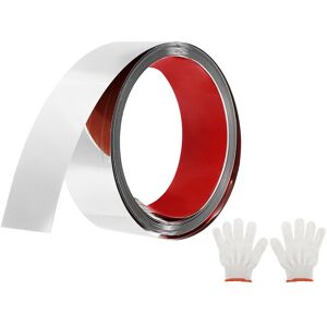 Uxcell 16.4ft X 1.97" Wall Molding Trim, Mirror Finish With Glove, Silver Uxcell 16.4ft X 1.97" Wall Molding Trim, Mirror Finish With Glove, Silver