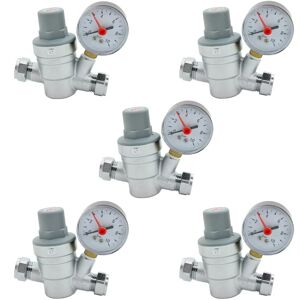Unvented Components Europe Adjustable Pressure Reducing Valve 15mm With 0-10 Bar Gauge (5 Trade Pack) Unvented Components Europe Adjustable Pressure Reducing Valve 15mm With 0-10 Bar Gauge (5 Trade Pack)