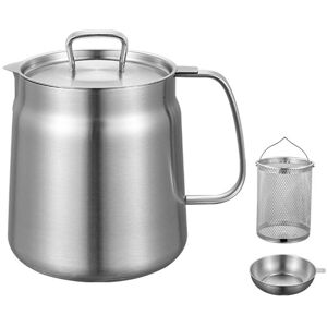 Sodial Oil Pot 2l, Oil Pot Stainless Steel Capacity Oil Fryer And Cup Combo3401 Sodial Oil Pot 2l, Oil Pot Stainless Steel Capacity Oil Fryer And Cup Combo3401