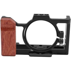 Zv-1f Camera Cage With Wood Handle 3/8in 1/4in Screw Cold Shoe Mount Alumin Sg Zv-1f Camera Cage With Wood Handle 3/8in 1/4in Screw Cold Shoe Mount Alumin Sg