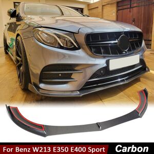 Rio For Benz W213 E350 E400 Sport 2016-19 Carbon Fiber Front Bumper Lip Chin Spoiler Rio For Benz W213 E350 E400 Sport 2016-19 Carbon Fiber Front Bumper Lip Chin Spoiler
