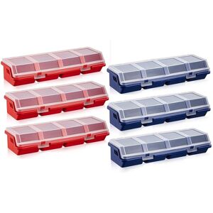 Sodial 6pack Screw Organizer Box With Lids 4 Compartments Tool Bin Divider5119 Sodial 6pack Screw Organizer Box With Lids 4 Compartments Tool Bin Divider5119