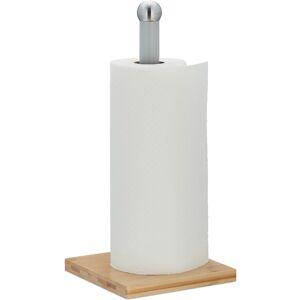 Relaxdays Standing Kitchen Paper Roll Holder Bamboo Stainless Steel Towels Home 35x16x16cm Relaxdays Standing Kitchen Paper Roll Holder Bamboo Stainless Steel Towels Home 35x16x16cm