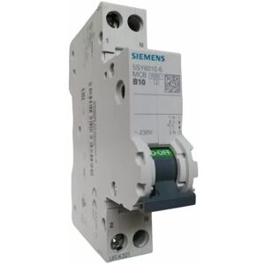 Siemens 5sy60106 Circuit Breaker 1p N 1um B10 6ka Siemens 5sy60106 Circuit Breaker 1p N 1um B10 6ka