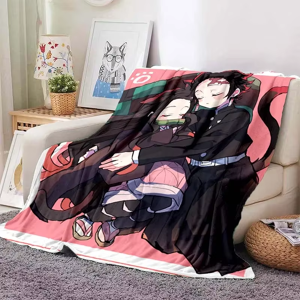 Does Not Apply Kamado Nezuko Flannel Demon Slayer Blanket Washable Sofa Cover Hiking Picnic Fas Does Not Apply Kamado Nezuko Flannel Demon Slayer Blanket Washable Sofa Cover Hiking Picnic Fas