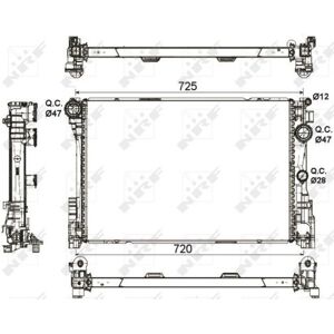 Nrf Radiator For Mercedes Benz E350d Bluetec Om642.838 3.0 May 2014 To May 2016 Nrf Radiator For Mercedes Benz E350d Bluetec Om642.838 3.0 May 2014 To May 2016