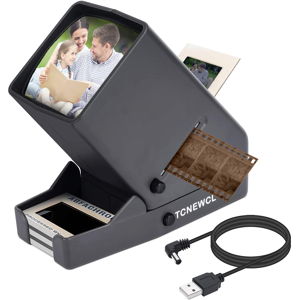 Tcnewcl 35mm Slide And Film Viewer, 3x Magnification And Led Lighted Illuminated Viewing Tcnewcl 35mm Slide And Film Viewer, 3x Magnification And Led Lighted Illuminated Viewing