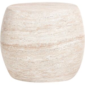 Beliani Side Table Ricadi Travertine Effect Beliani Side Table Ricadi Travertine Effect