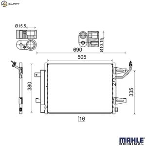 Mahle Condenser Air Conditioning Ac 509 000s For Mitsubishi Mirage/vi Colt/czc 1.1l Mahle Condenser Air Conditioning Ac 509 000s For Mitsubishi Mirage/vi Colt/czc 1.1l