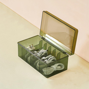 Does Not Apply Cable Tidy Box With Lid, 6 Grids Organizer, Large Storage For Cables, Charger Pl Does Not Apply Cable Tidy Box With Lid, 6 Grids Organizer, Large Storage For Cables, Charger Pl