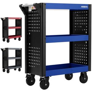 Arebos Service Trolley Workshop Trolley Tool Trolley 3 Compartments With Wheels Arebos Service Trolley Workshop Trolley Tool Trolley 3 Compartments With Wheels