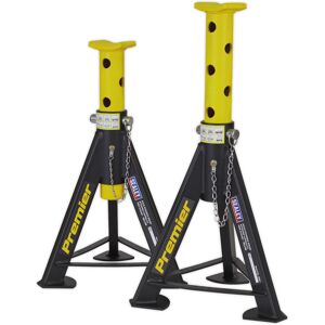 Axle Stands (Pair) 6tonne Capacity Per Stand - Yellow - Sealey As6y New Axle Stands (Pair) 6tonne Capacity Per Stand - Yellow - Sealey As6y New
