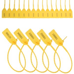 Sodial 5x(1000 Pcs Plastic Tamper Seals Safety Numbered Zip Ties Labels (Yellow) I3x4) Sodial 5x(1000 Pcs Plastic Tamper Seals Safety Numbered Zip Ties Labels (Yellow) I3x4)