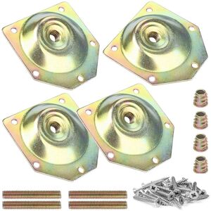 Sodial 2x(Leg Mounting Plates Furniture Leg Attachment Plates Metal 8piece W9q4)4933 Sodial 2x(Leg Mounting Plates Furniture Leg Attachment Plates Metal 8piece W9q4)4933