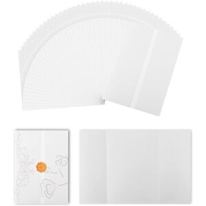 50pcs Pre-Folded Vellum Jackets For Invitations, A5 Vellum Paper Jackets Translu 50pcs Pre-Folded Vellum Jackets For Invitations, A5 Vellum Paper Jackets Translu