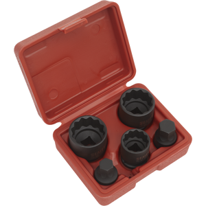 Impact Hub Socket & Socket Bit Set 5pc 12-Point 1/2\"Sq Drive - Sealey Sx053 New Impact Hub Socket & Socket Bit Set 5pc 12-Point 1/2\"Sq Drive - Sealey Sx053 New