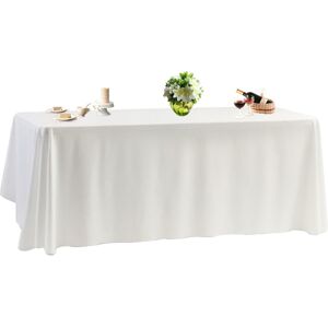 Time To Sparkle 5pcs 60 X 84 Inch (Rectangle) White Polyester Table Cloths Cover Time To Sparkle 5pcs 60 X 84 Inch (Rectangle) White Polyester Table Cloths Cover