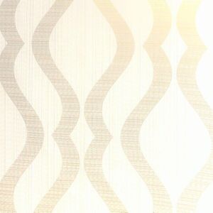 Fd25063 - Tempus Wavy Stripe White Gold Fine Decor Wallpaper Fd25063 - Tempus Wavy Stripe White Gold Fine Decor Wallpaper