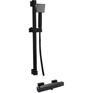 Delphi Swanley Thermostatic Square Bar Mixer Shower With Shower Kit - Black Delphi Swanley Thermostatic Square Bar Mixer Shower With Shower Kit - Black