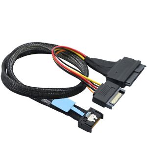 Sodial 4x(Gen5 Mcio Slimline Sff-8654 4i To Sas 8639 U.2 Adapter Cable + 15p 8911 Sodial 4x(Gen5 Mcio Slimline Sff-8654 4i To Sas 8639 U.2 Adapter Cable + 15p 8911