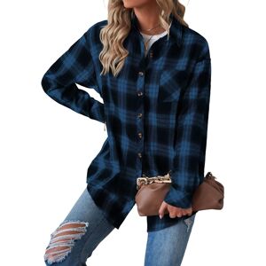 Sodial 4x(Womens Button Down Flannel Shirts Long Sleeve Plaid Shackets Business8736 Sodial 4x(Womens Button Down Flannel Shirts Long Sleeve Plaid Shackets Business8736