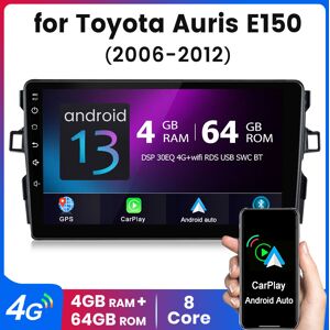 Junsun 4+64gb Carplay Android13 Car Radio Gps Navi Wifi For Toyota Auris E150 2006-2012 Junsun 4+64gb Carplay Android13 Car Radio Gps Navi Wifi For Toyota Auris E150 2006-2012
