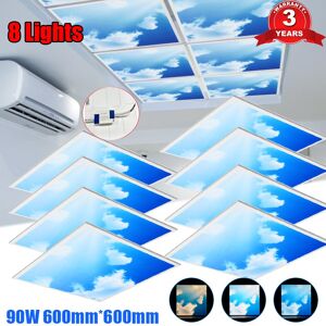 Kartols 8x 90w Sky Cloud Pattern Led Flat Slim Panel Light Ceiling Lamp 600x600 Mm + Dr Kartols 8x 90w Sky Cloud Pattern Led Flat Slim Panel Light Ceiling Lamp 600x600 Mm + Dr
