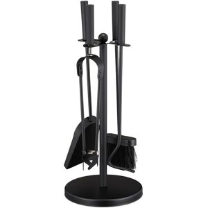 Relaxdays Fireplace Tool Set Fireside Tools Collection Black Fire Irons Durable Compact Relaxdays Fireplace Tool Set Fireside Tools Collection Black Fire Irons Durable Compact