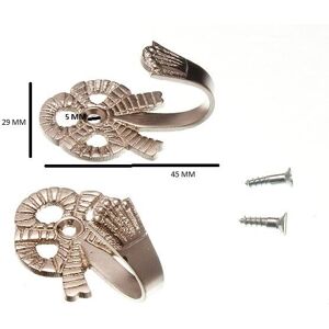 Onestopdiy Curtain Tie Back Hold Back Hooks Bow 45mm Matt Chrome + Screws - 50 Pairs Onestopdiy Curtain Tie Back Hold Back Hooks Bow 45mm Matt Chrome + Screws - 50 Pairs