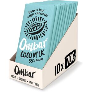 Mood Foods Ltd Vegan Chocolate - Ombar Coco M’lk 55% Cacao Chocolate (70g X 10 Bars) Organic, F Mood Foods Ltd Vegan Chocolate - Ombar Coco M’lk 55% Cacao Chocolate (70g X 10 Bars) Organic, F