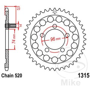 Jt Sprockets 46557-Compatible With Honda Nsr 250 R Sp 45 Cv, 33 Kw 2cil. Mc21 8l Bastidores M Jt Sprockets 46557-Compatible With Honda Nsr 250 R Sp 45 Cv, 33 Kw 2cil. Mc21 8l Bastidores M