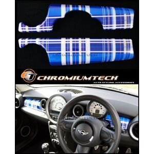 Chroiumtech Mk2 Mini Cooper/s/one R55 R56 R57 R58 R59 Blue Tartan Dashboard Panel Cover Chroiumtech Mk2 Mini Cooper/s/one R55 R56 R57 R58 R59 Blue Tartan Dashboard Panel Cover