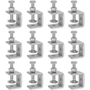 Uxcell Stainless Steel C-Clamp 0.98 Inch Wide Jaw Opening 0-25mm Clamping Range 12pcs Uxcell Stainless Steel C-Clamp 0.98 Inch Wide Jaw Opening 0-25mm Clamping Range 12pcs