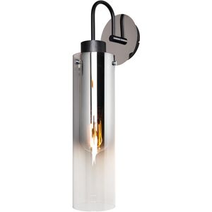 Litecraft Visconte Fumo Wall Light 1 Arm With Slim Smoke Tinted Glass Shade - Black Chrome Litecraft Visconte Fumo Wall Light 1 Arm With Slim Smoke Tinted Glass Shade - Black Chrome