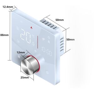 Wifi Knob Heating 7 Color Variable Light Intelligent Thermostat 5a Boiler Black Wifi Knob Heating 7 Color Variable Light Intelligent Thermostat 5a Boiler Black