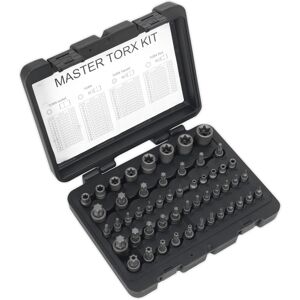 Trx-Star* Master Socket Set 52pc 1/4", 3/8" & 1/2"Sq Drive - Sealey Ak6199 New Trx-Star* Master Socket Set 52pc 1/4", 3/8" & 1/2"Sq Drive - Sealey Ak6199 New