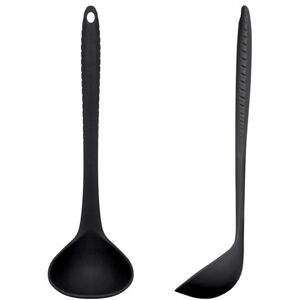 Genware Ladle Black Silicone Serving Ladle Perfect For Home Bar Restaurant 30cm Genware Ladle Black Silicone Serving Ladle Perfect For Home Bar Restaurant 30cm