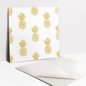 Tulup Self-Adhesive Pvc Kitchen Floor & Wall Tiles Golden Illustrated Pineapple 30x30 Tulup Self-Adhesive Pvc Kitchen Floor & Wall Tiles Golden Illustrated Pineapple 30x30