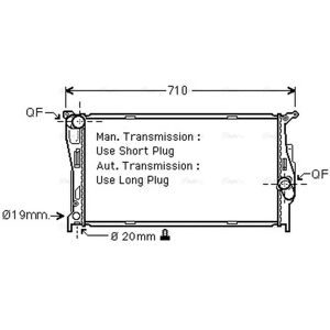 Ava Cooling Ava Coolant Radiator Bwa2293 For Bmw 1 Seriess E81 (2005) 118d 2.0 Ava Cooling Ava Coolant Radiator Bwa2293 For Bmw 1 Seriess E81 (2005) 118d 2.0