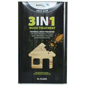 Bond It 3 In 1 Action Wood Treatment Preserver Dry & Wet Rot Decay 5litre Bond It 3 In 1 Action Wood Treatment Preserver Dry & Wet Rot Decay 5litre